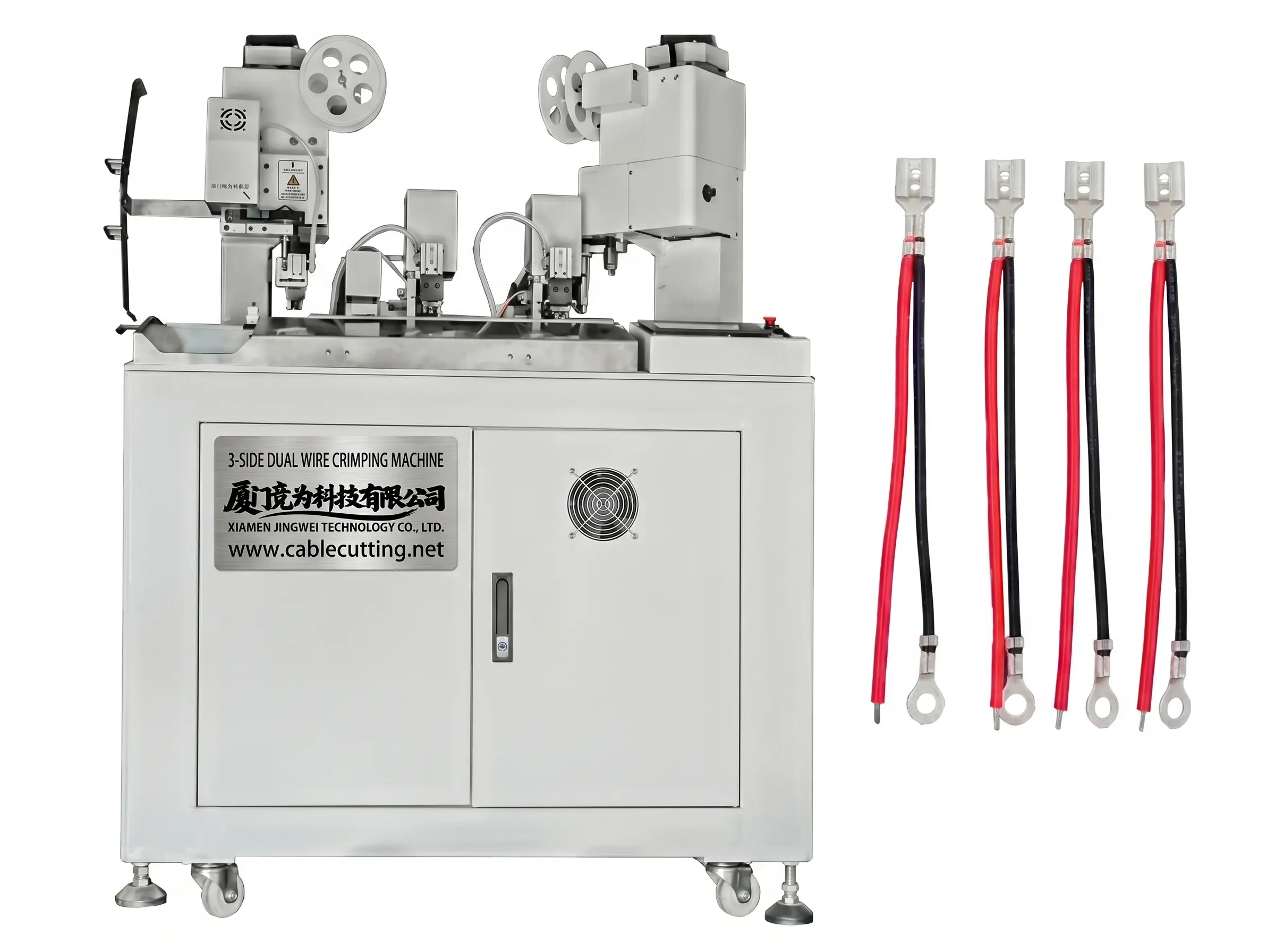 เครื่องจีบสายไฟอัตโนมัติ 2 สาย 3 ด้าน WPM-038F