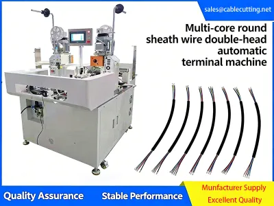 เครื่องปอกสายไฟแบบอัตโนมัติหัวคู่สำหรับสายเคเบิลหลายแกนหุ้มฉนวน JW-17T