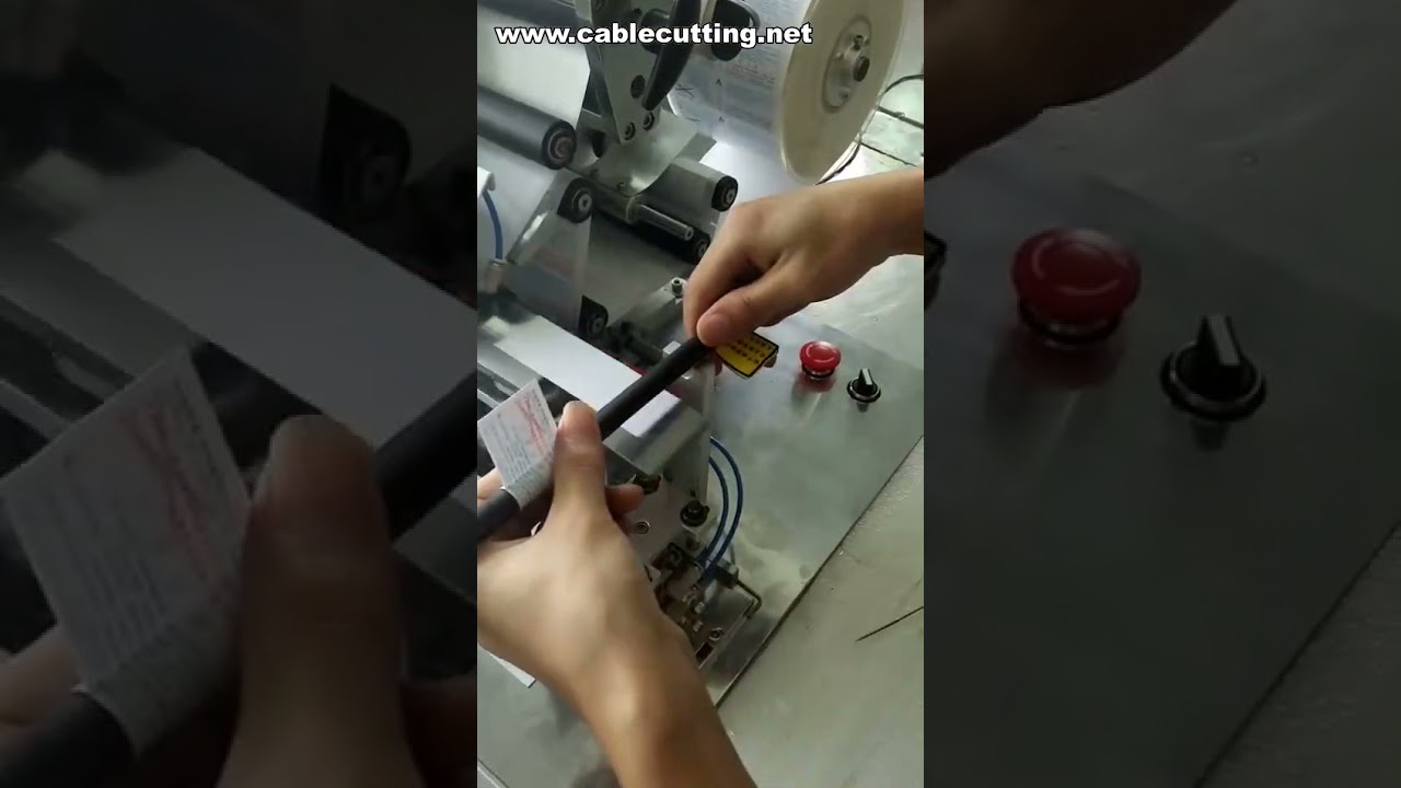 เครื่องติดฉลากสายไฟแบบพับกึ่งอัตโนมัติ | เครื่องติดฉลากสายเคเบิล | เพิ่มประสิทธิภาพการผลิต
