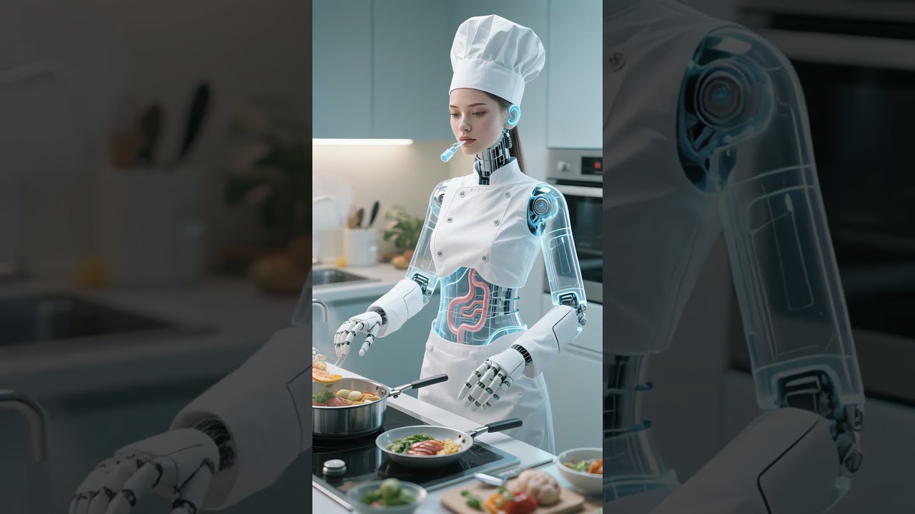 หุ่นยนต์ผู้หญิงสุดอัจฉริยะช่วยทำอาหารในครัว | หุ่นยนต์ทำอาหารอัตโนมัติ