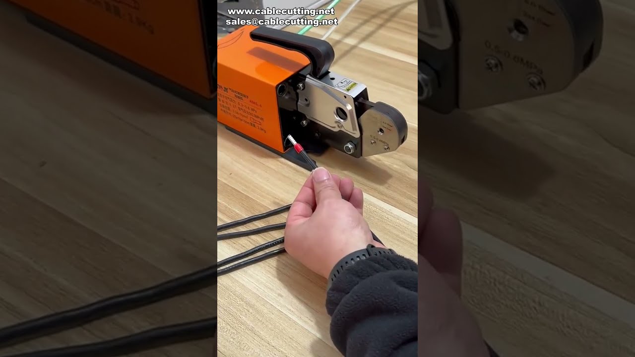 เครื่องรีดขั้วสายไฟระบบลม (Pneumatic Terminal Crimper) สำหรับสายไฟ 0.25-10 ตร.มม. แบบสี่เหลี่ยม | เครื่องจักรโรงงาน #factory #machine