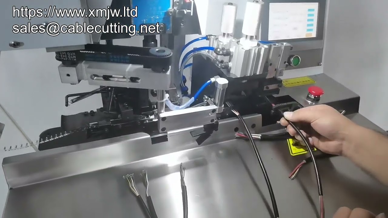เครื่องตัดเปลือกสายไฟและ crimp ขั้วต่ออัตโนมัติ เต็มรูปแบบ | Full Automatic Jacketed Wire Stripping & Terminal Machine
