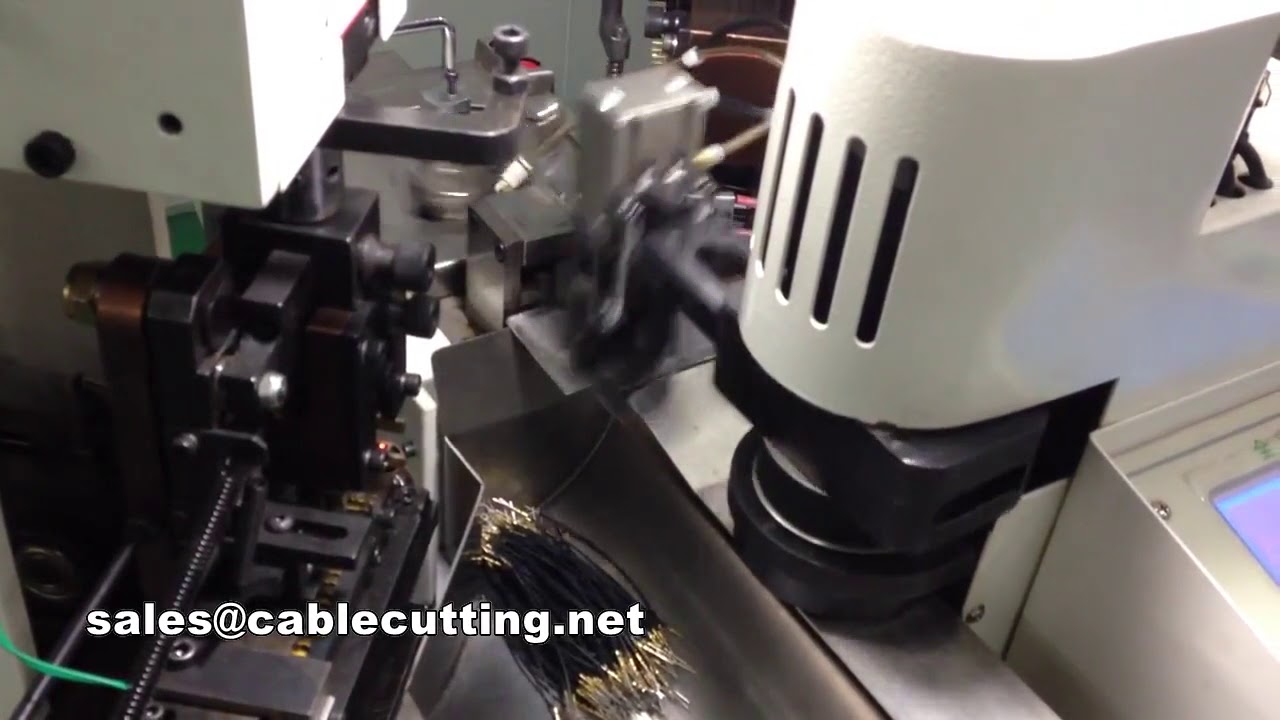 เครื่องรีดขั้วต่อเข็มทองสองปลายอัตโนมัติ พร้อมแหวนทองเหลือง | Fully Automatic Two Ends Gold Needle Terminal Crimping Machine