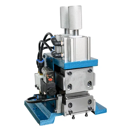เครื่องปอกสายไฟนิวเมติกแนวตั้ง A-34 - เครื่องแปรงลวดกึ่งอัตโนมัติ